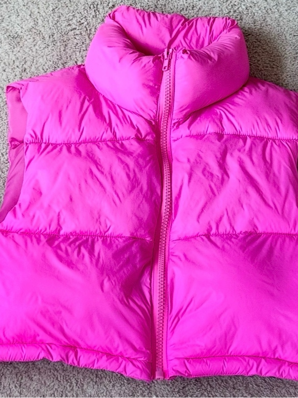 Kids Size Large Hot Pink Cropped Puffer Vest by Easel